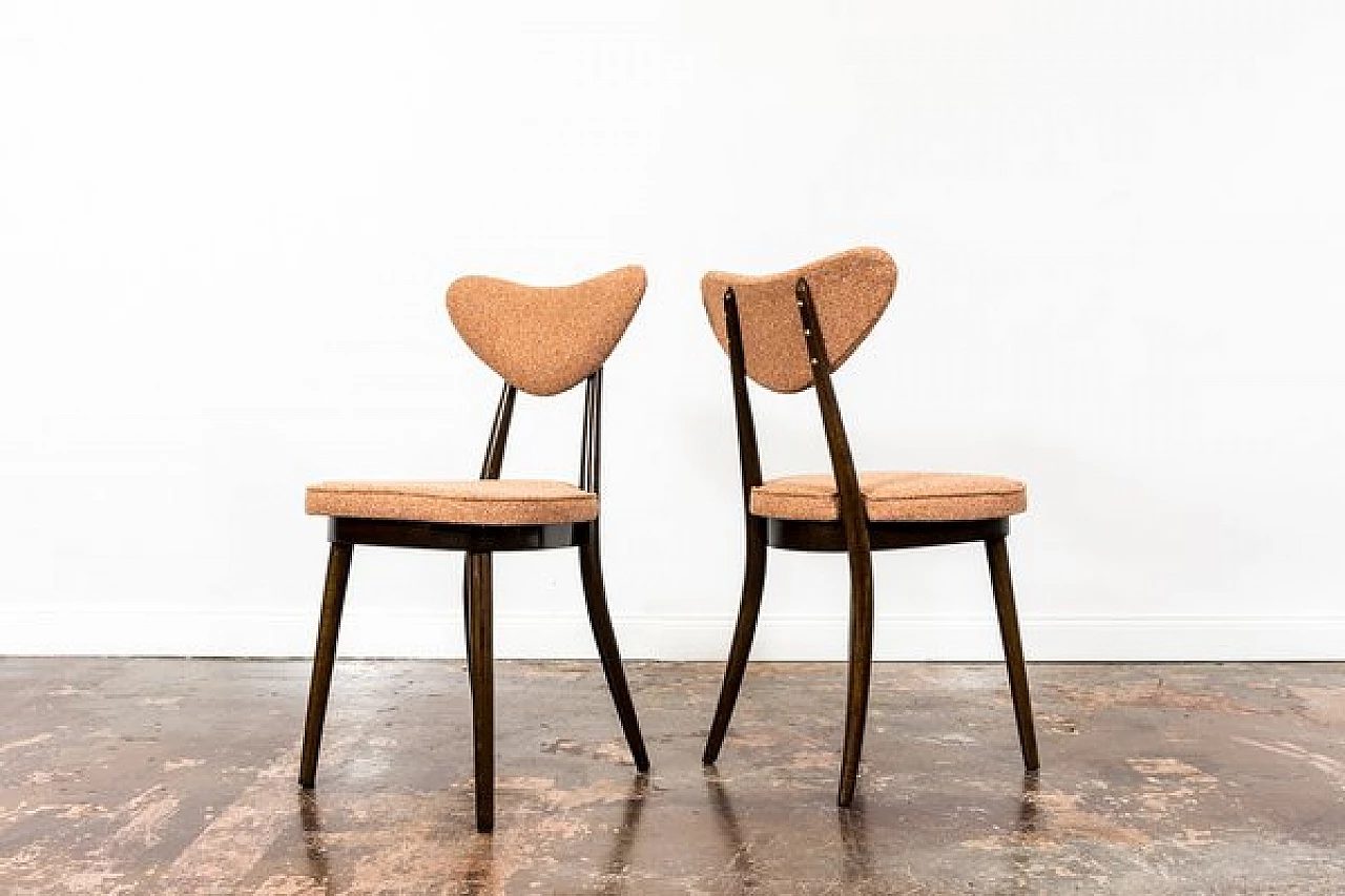 5 Dining chairs 124 by Helena & Jerzy Kurmanowicz, 1960s 12