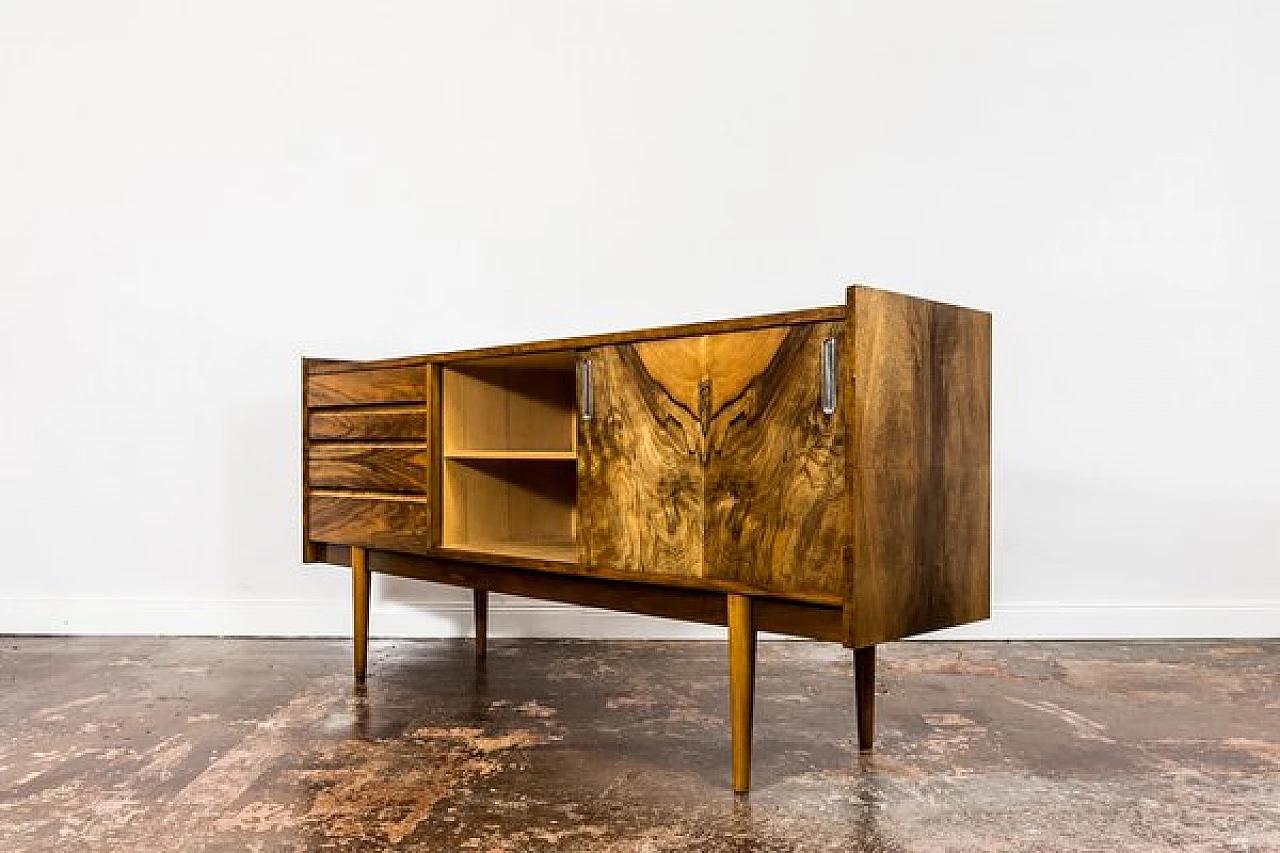 Polish walnut sideboard, 1960s 15