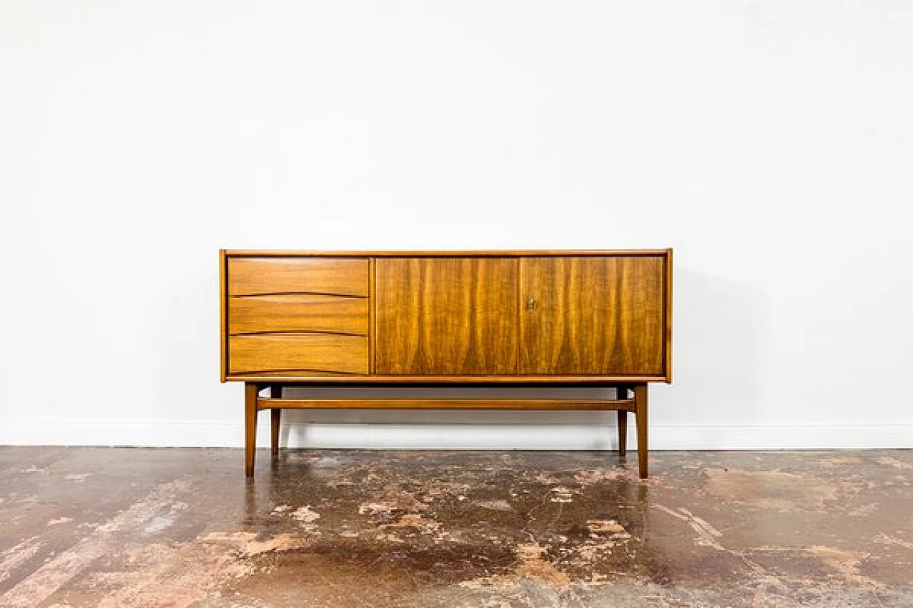 Plywood and walnut sideboard by Bydgoskie Fabryki Mebli, 1960s 1