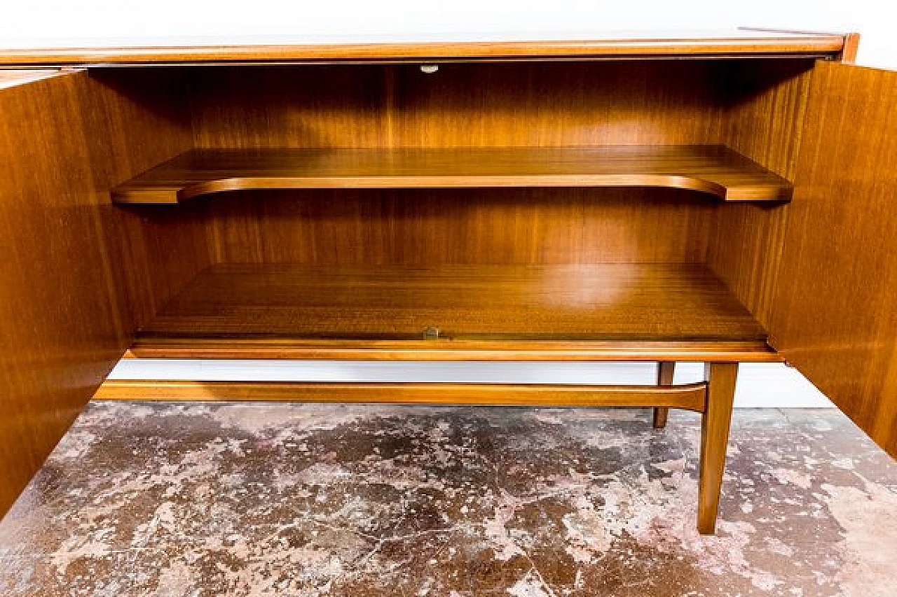 Plywood and walnut sideboard by Bydgoskie Fabryki Mebli, 1960s 5