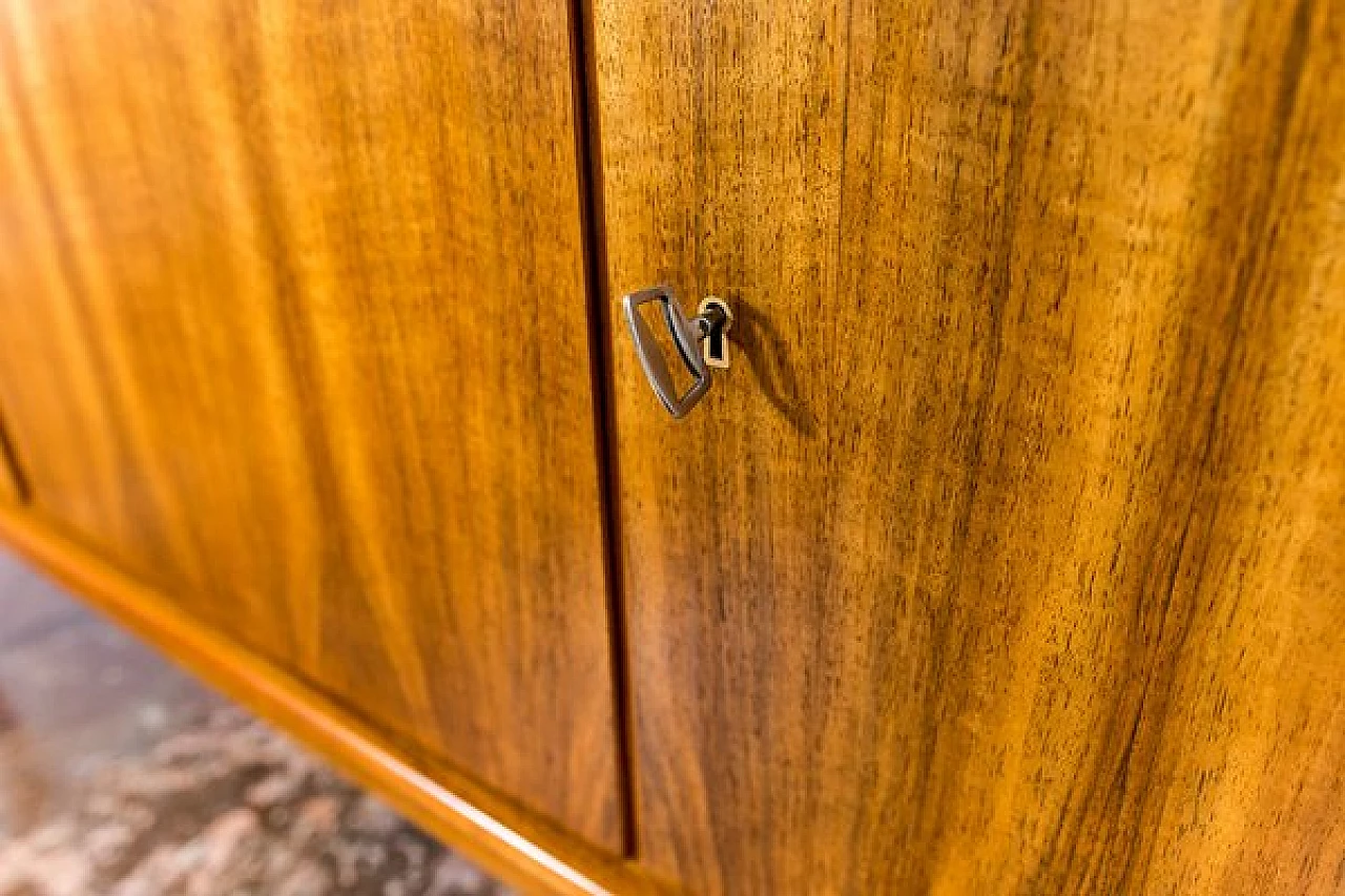 Plywood and walnut sideboard by Bydgoskie Fabryki Mebli, 1960s 9