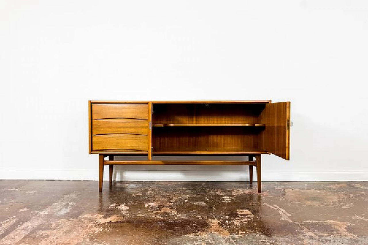 Plywood and walnut sideboard by Bydgoskie Fabryki Mebli, 1960s 23