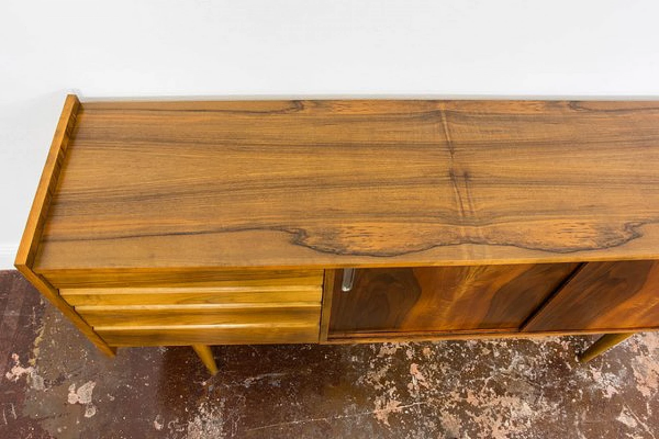 Walnut and beech sideboard by Bytomskie Fabryki Mebli, 1960s 3