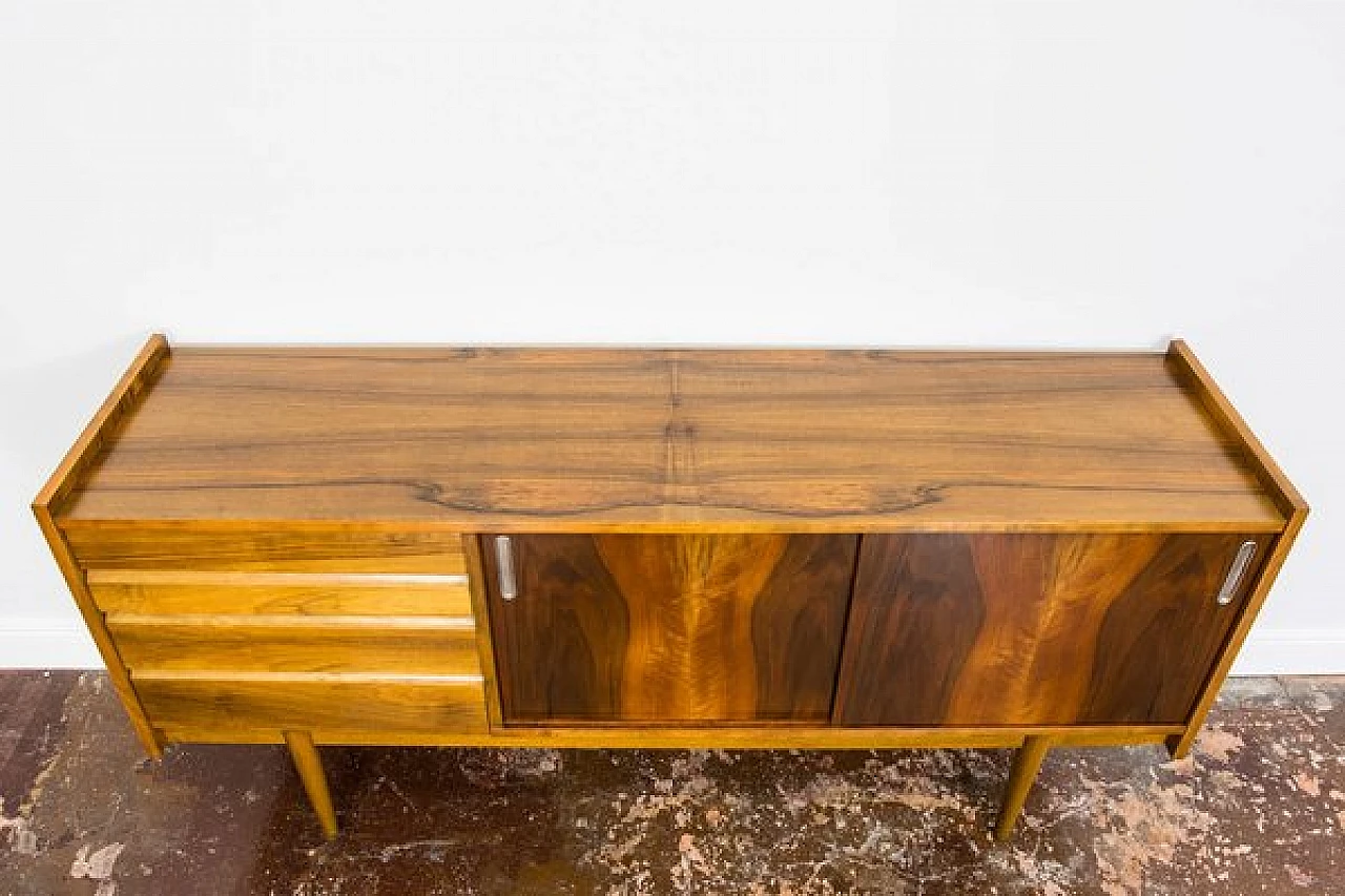 Walnut and beech sideboard by Bytomskie Fabryki Mebli, 1960s 6