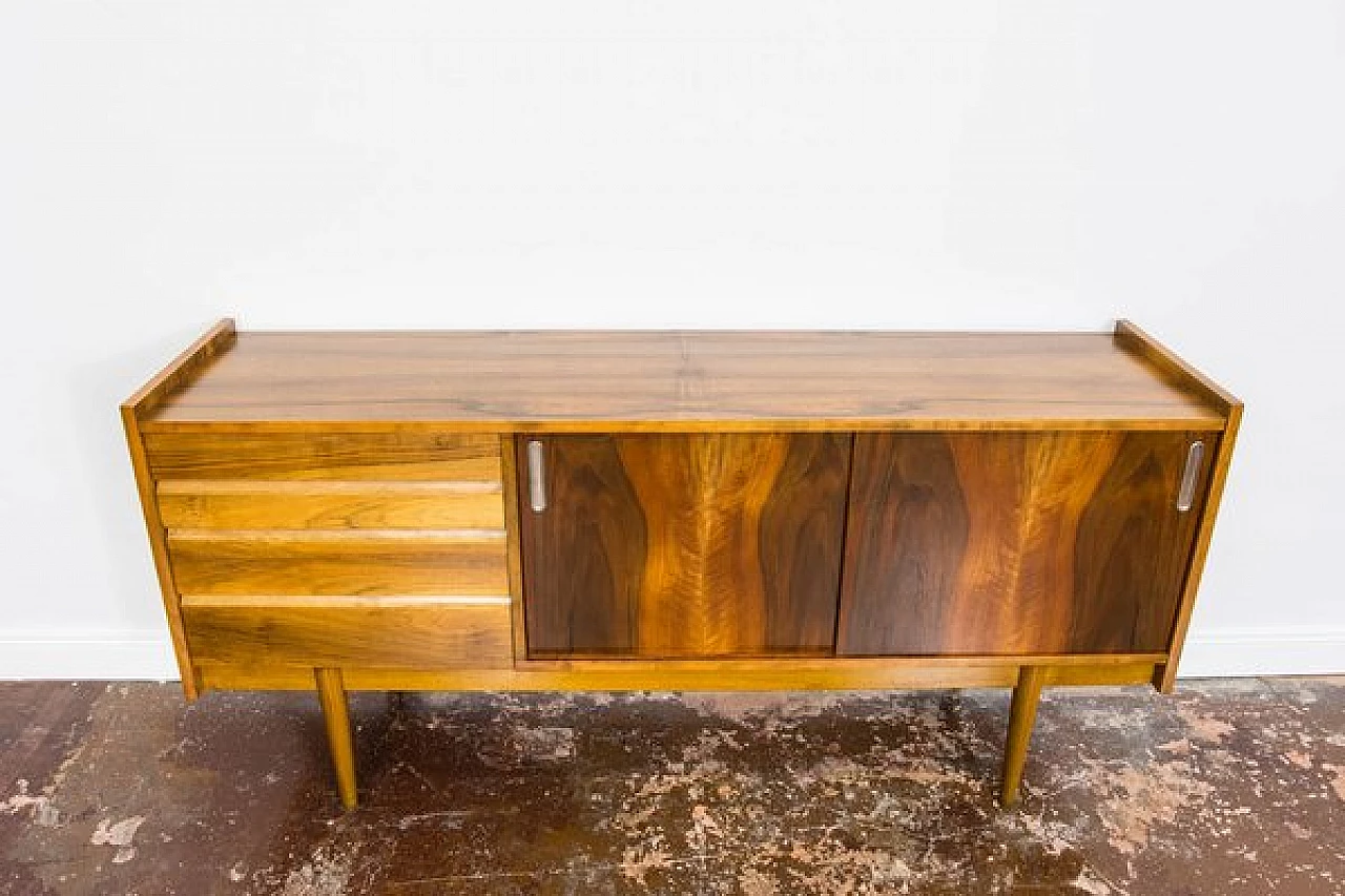 Walnut and beech sideboard by Bytomskie Fabryki Mebli, 1960s 7