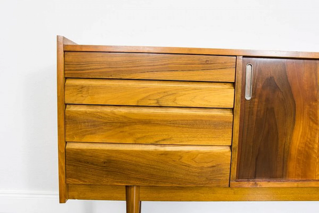 Walnut and beech sideboard by Bytomskie Fabryki Mebli, 1960s 9