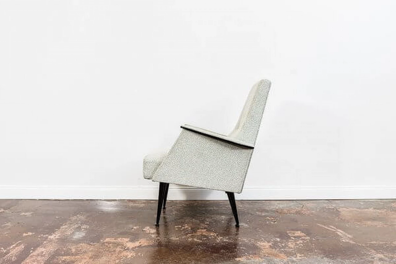 Hungarian wood and fabric armchair, 1960s 16