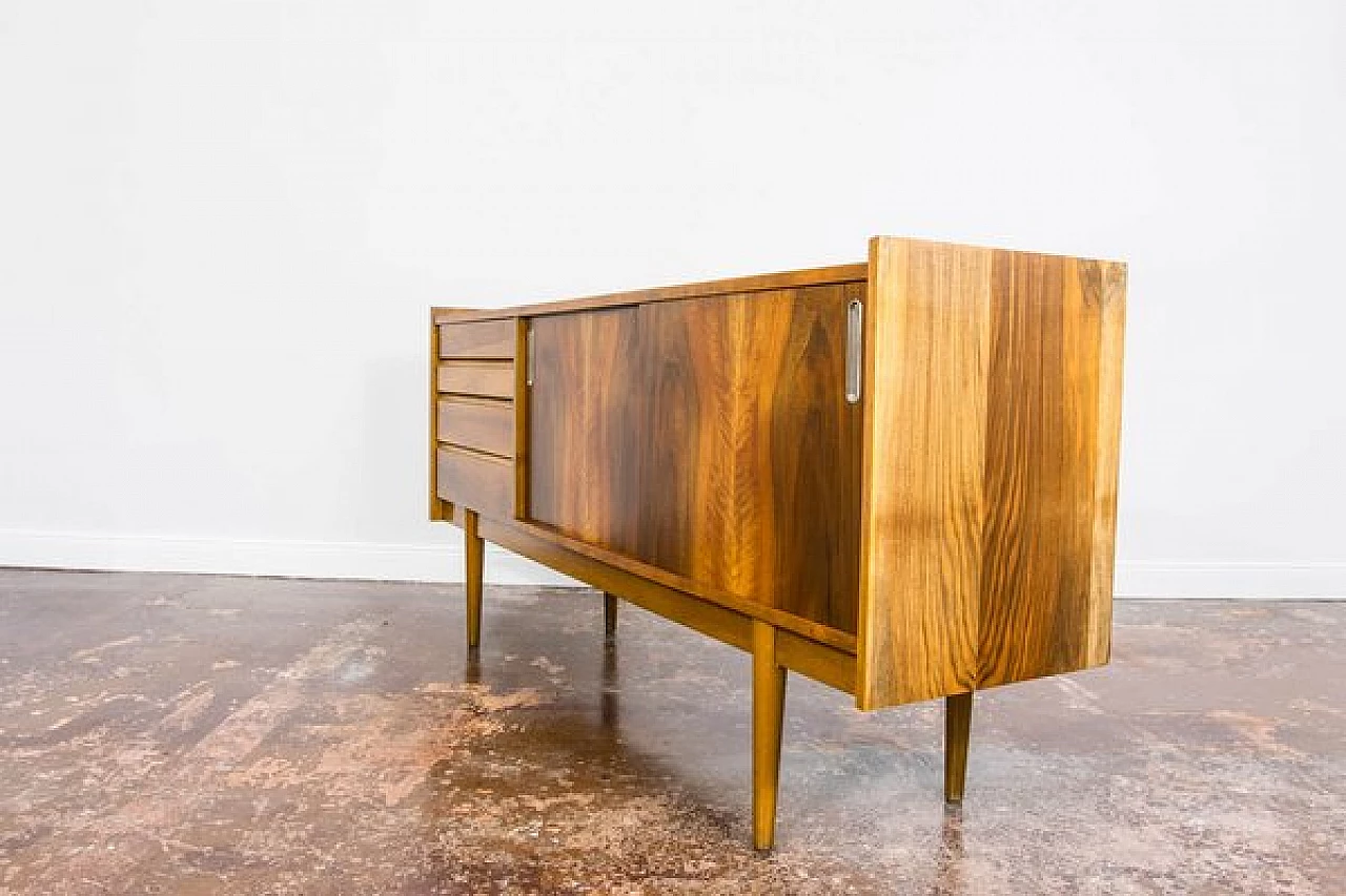 Walnut and beech sideboard by Bytomskie Fabryki Mebli, 1960s 11