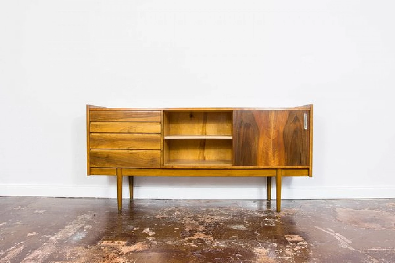 Walnut and beech sideboard by Bytomskie Fabryki Mebli, 1960s 14