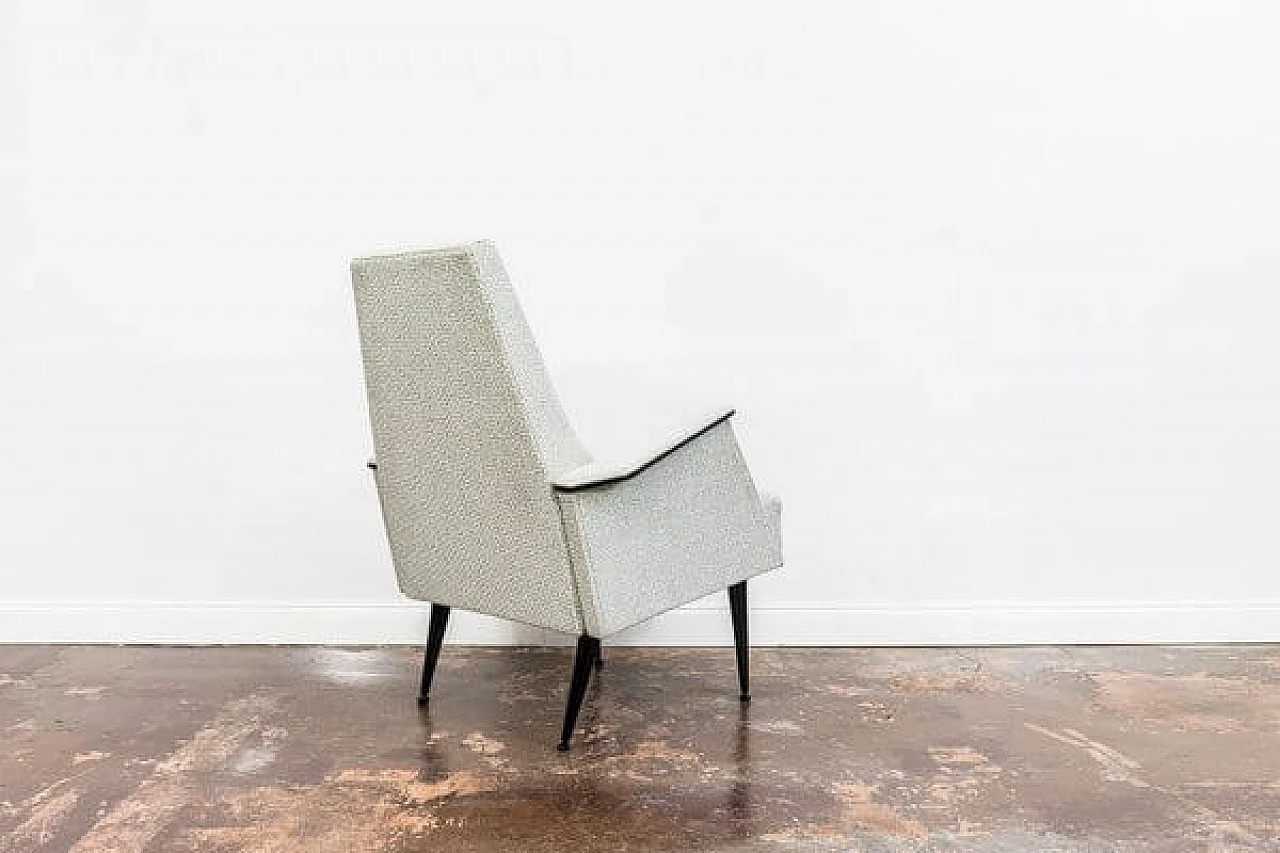 Hungarian wood and fabric armchair, 1960s 19