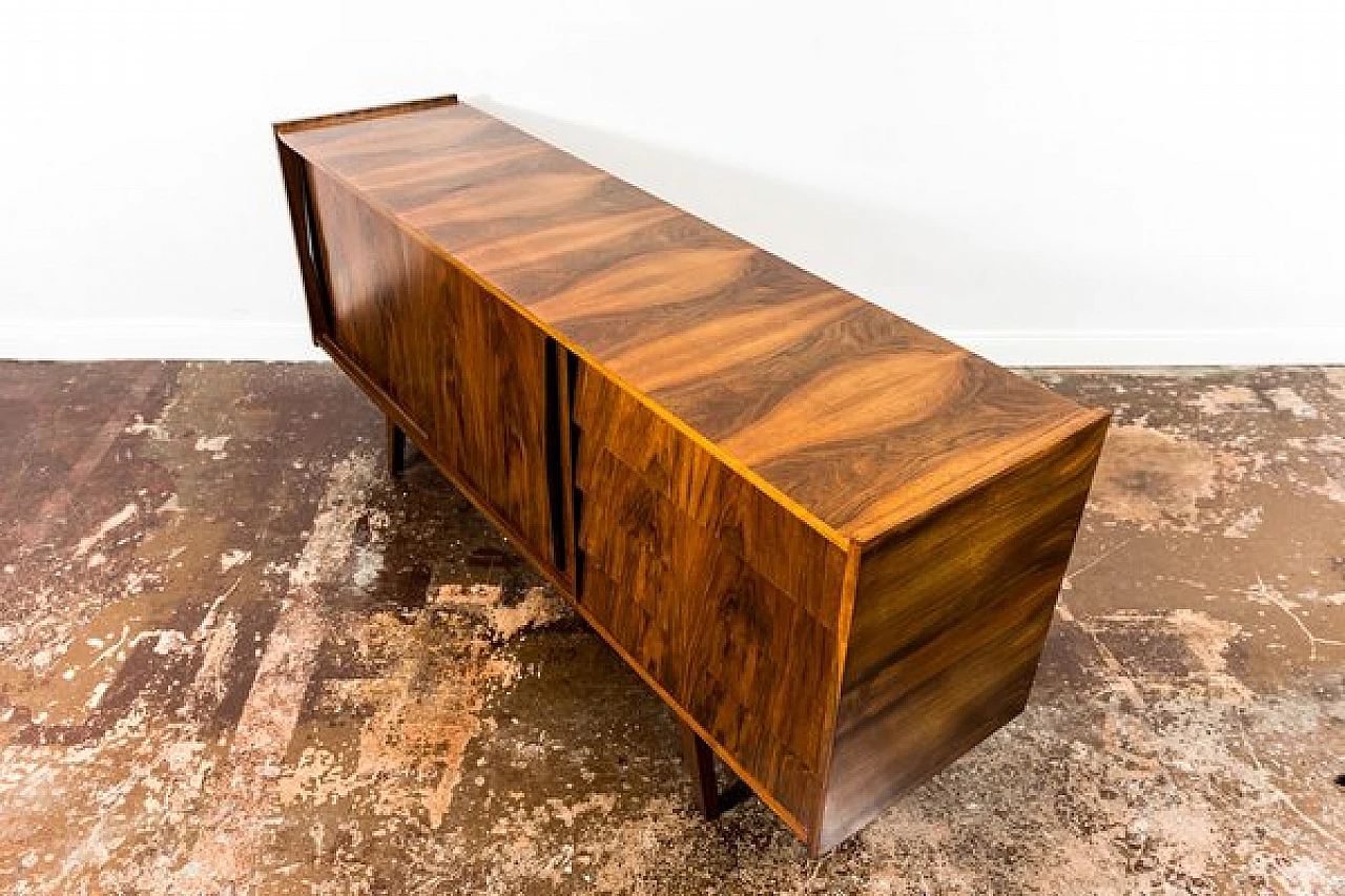 Walnut sideboard by Słupskie Fabryki Mebli, 1960s 11