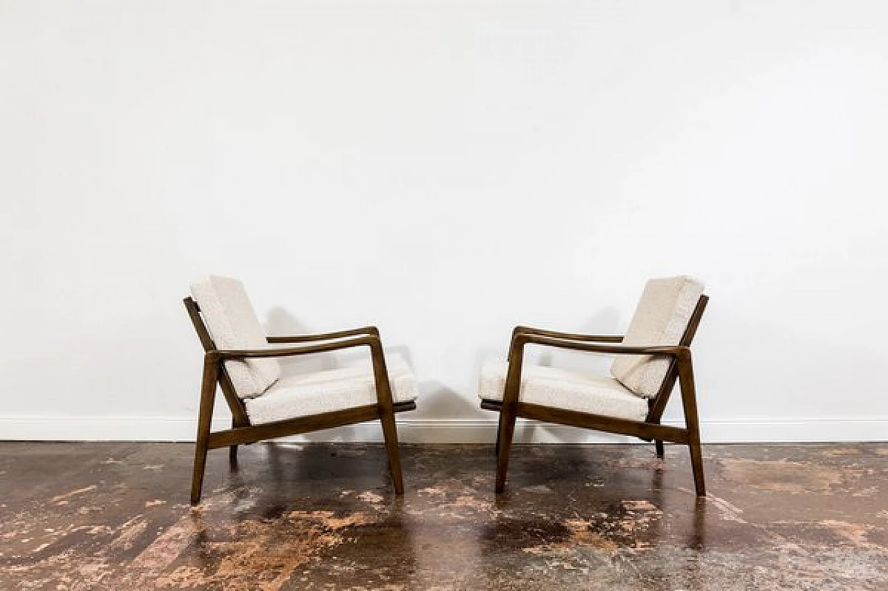 Pair of Scandinavian armchairs and sofa, 1960s 26