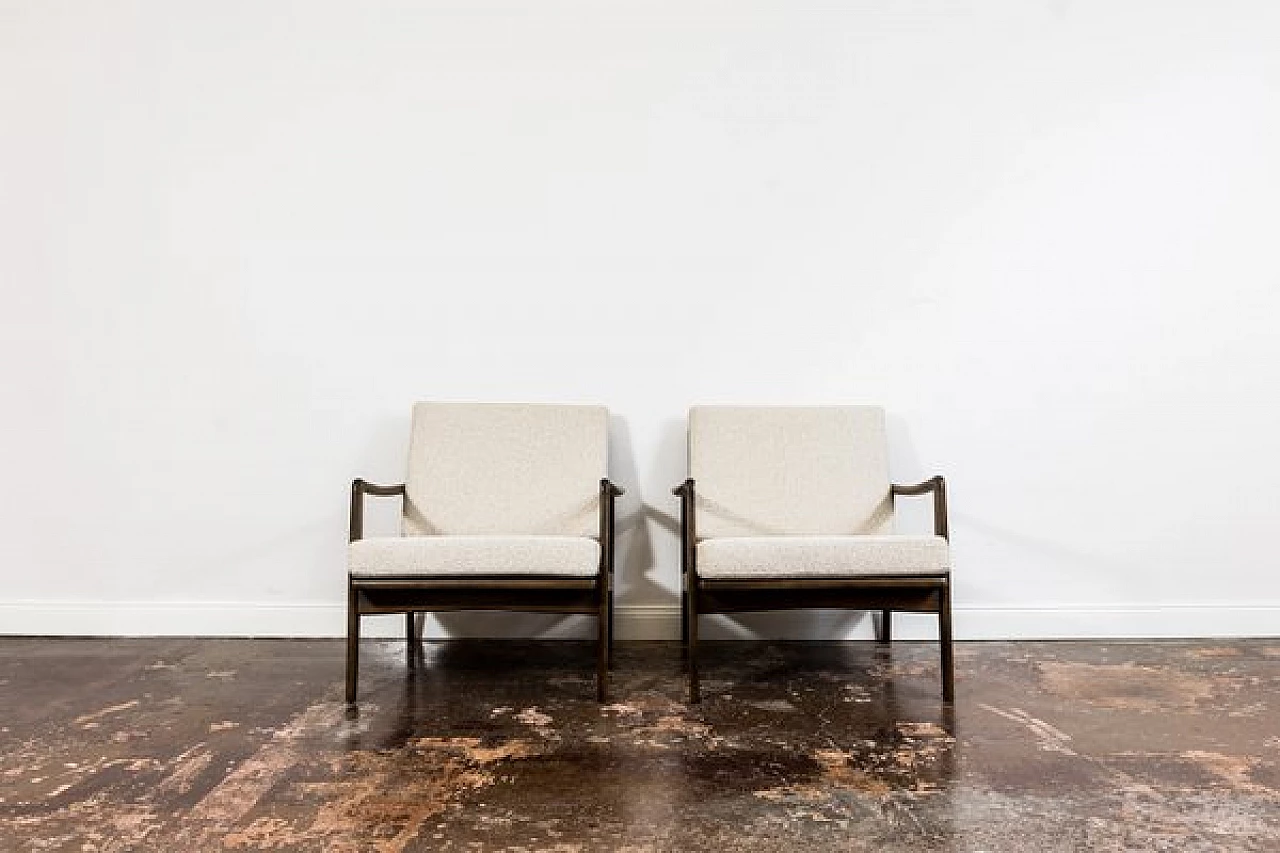 Pair of Scandinavian armchairs and sofa, 1960s 29