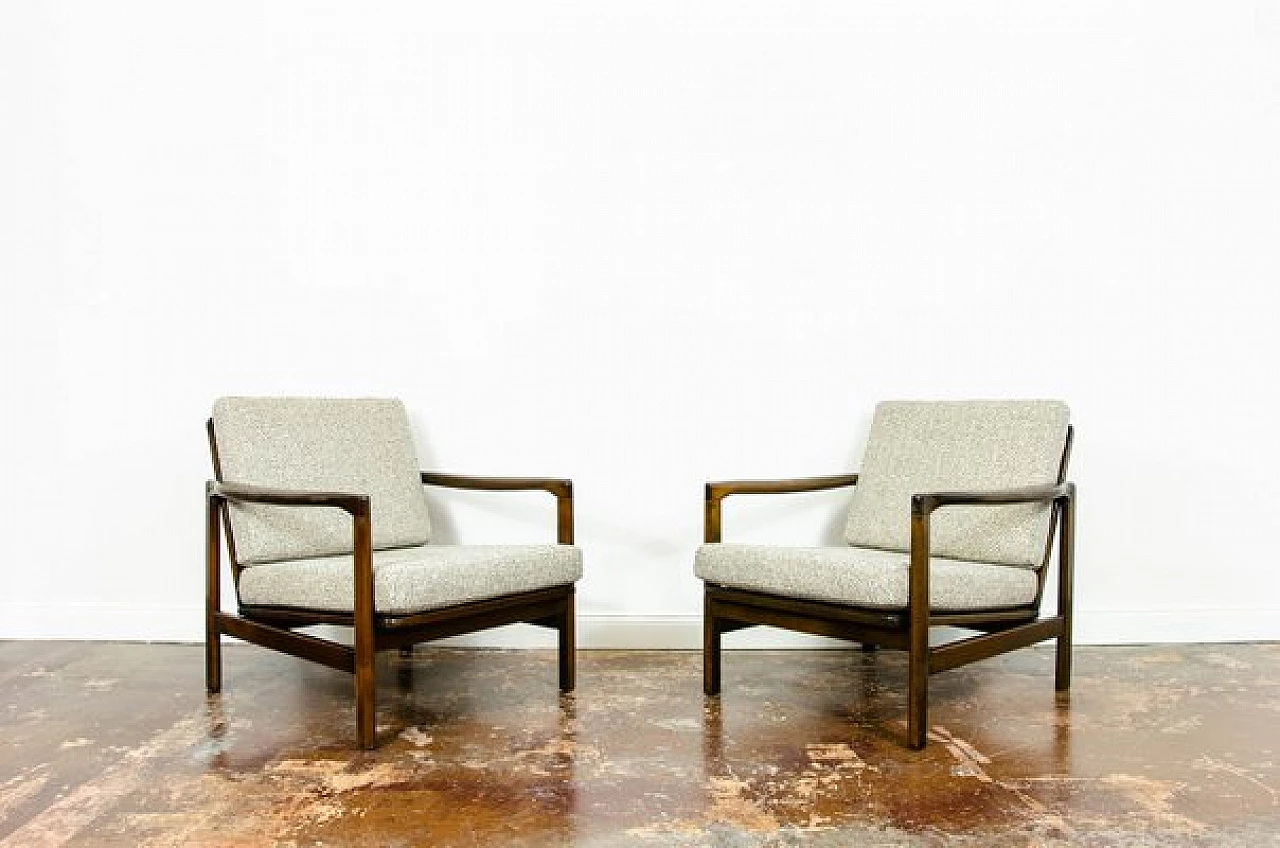 Pair of B-7522 armchairs by Zenon Bączyk for SFM, 1960s 1