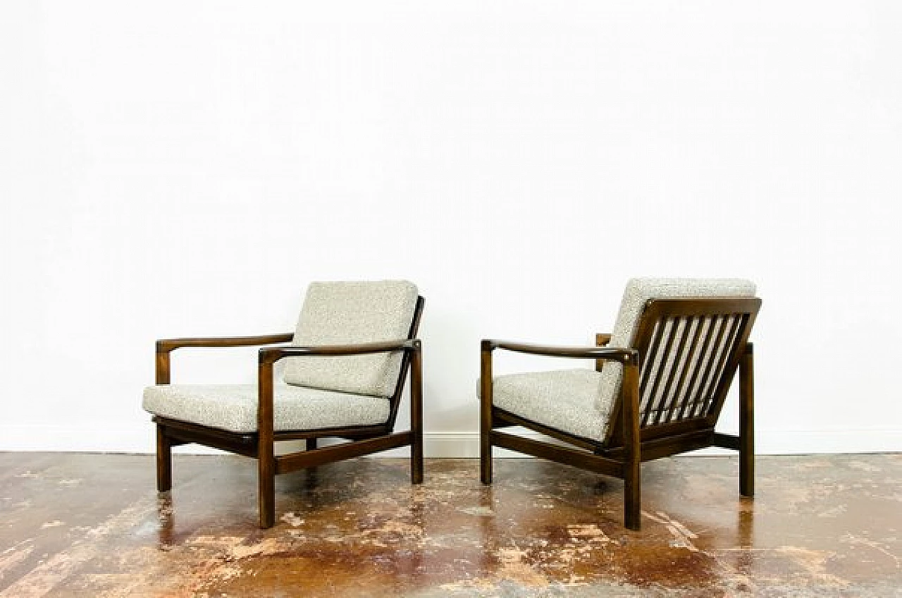 Pair of B-7522 armchairs by Zenon Bączyk for SFM, 1960s 11