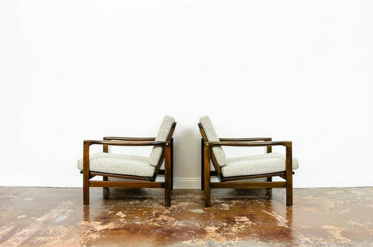 Pair of B-7522 armchairs by Zenon Bączyk for SFM, 1960s 13