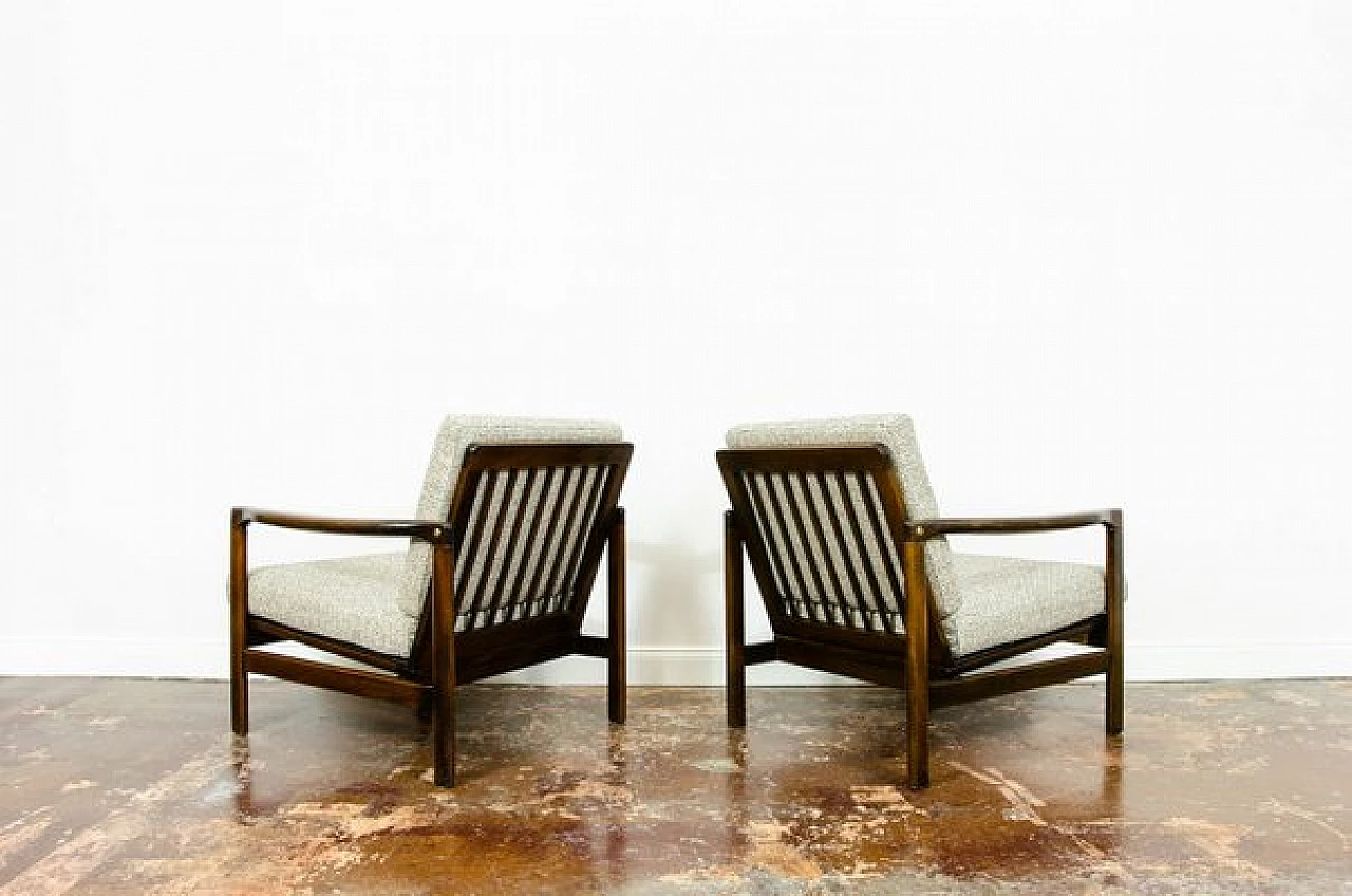 Pair of B-7522 armchairs by Zenon Bączyk for SFM, 1960s 14