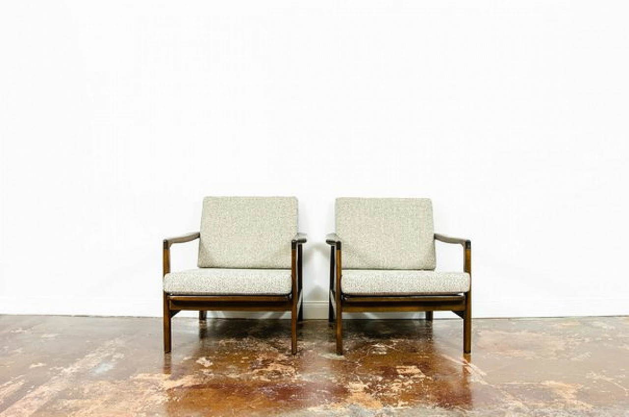 Pair of B-7522 armchairs by Zenon Bączyk for SFM, 1960s 18