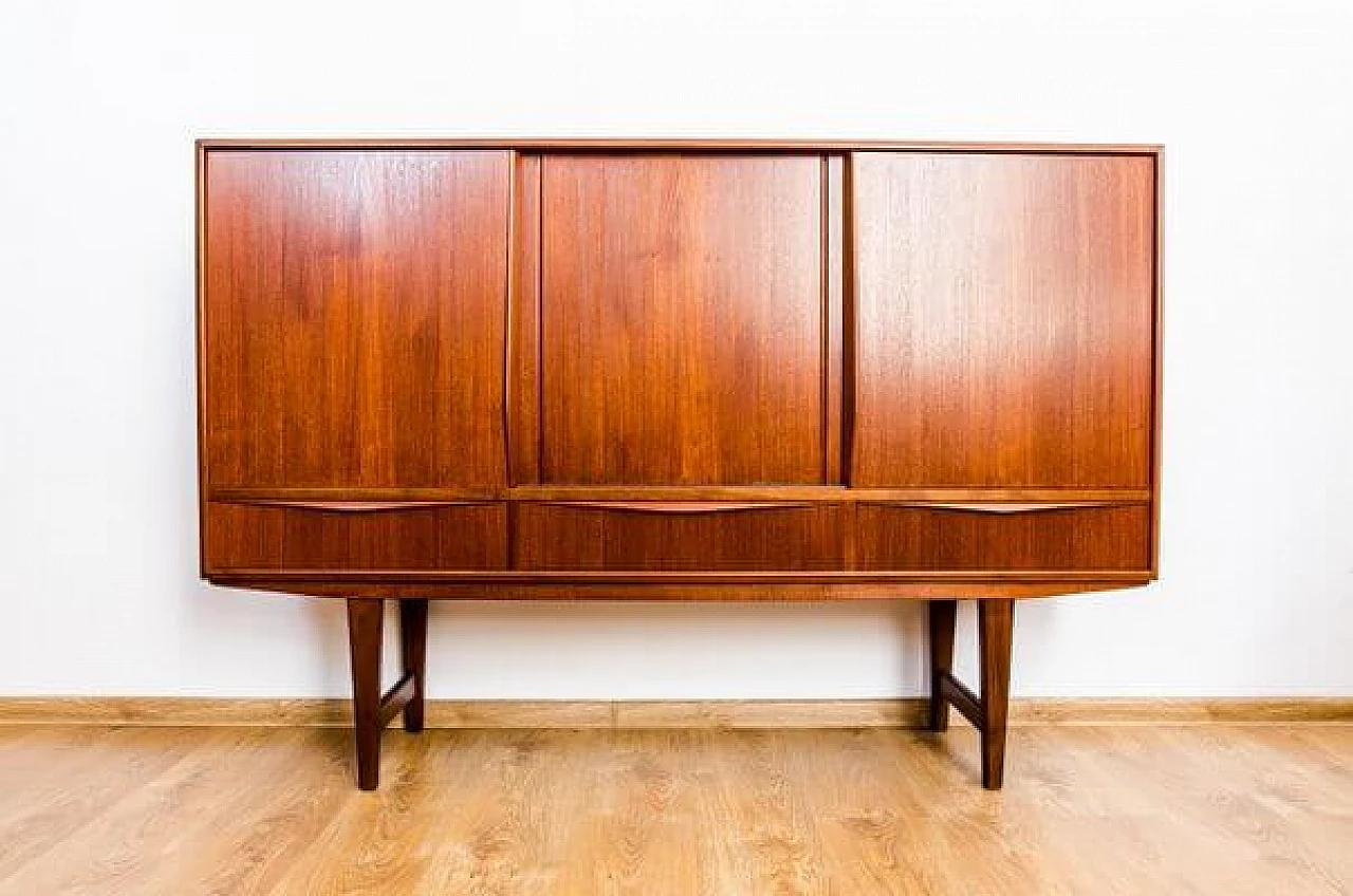 Danish teak sideboard by EW Bach for Sejling Skabe, 1950s 1