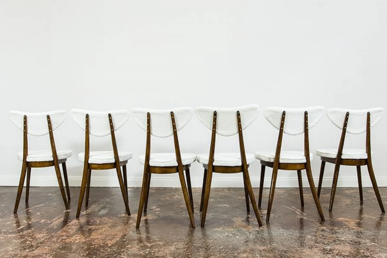 6 Chairs 124 by Helena and Jerzy Kurmanowicz, 1960s 15