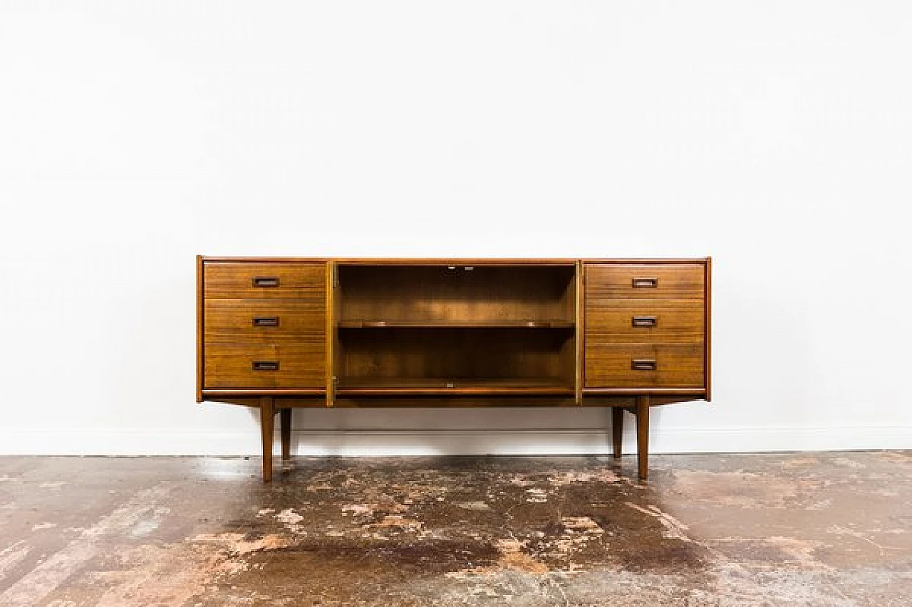 Wooden sideboard by Bydgoskie Fabryki Mebli, 1960s 19