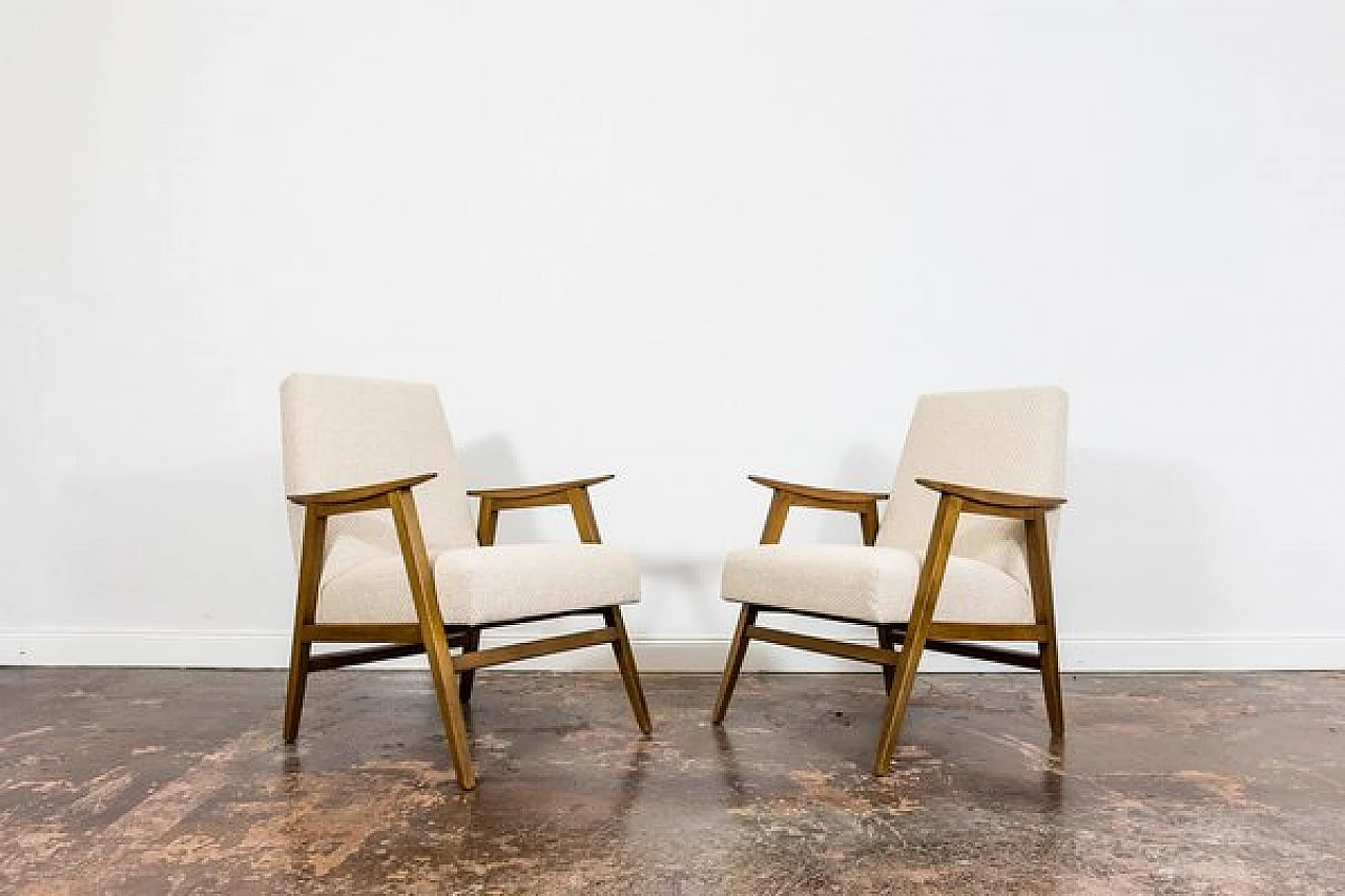 Pair of Chodzież armchairs, 1960s 1