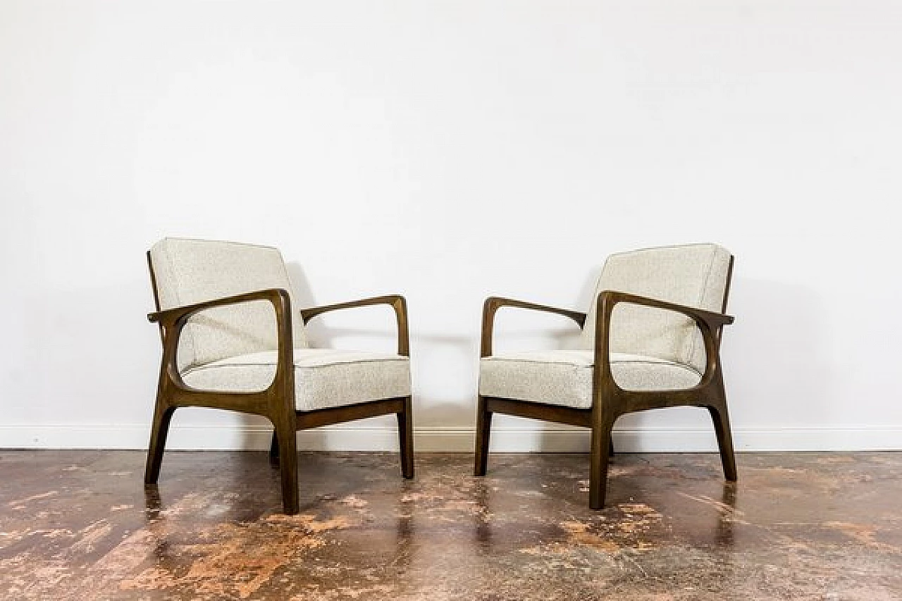 Pair of armchairs by Prudnickie Furniture Factory, 1960s 1