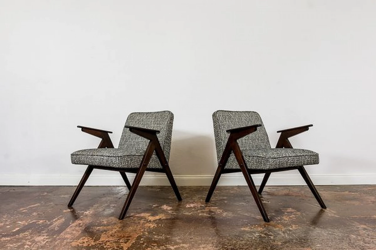 Pair of 300 177 Bunny armchairs, 1960s 1