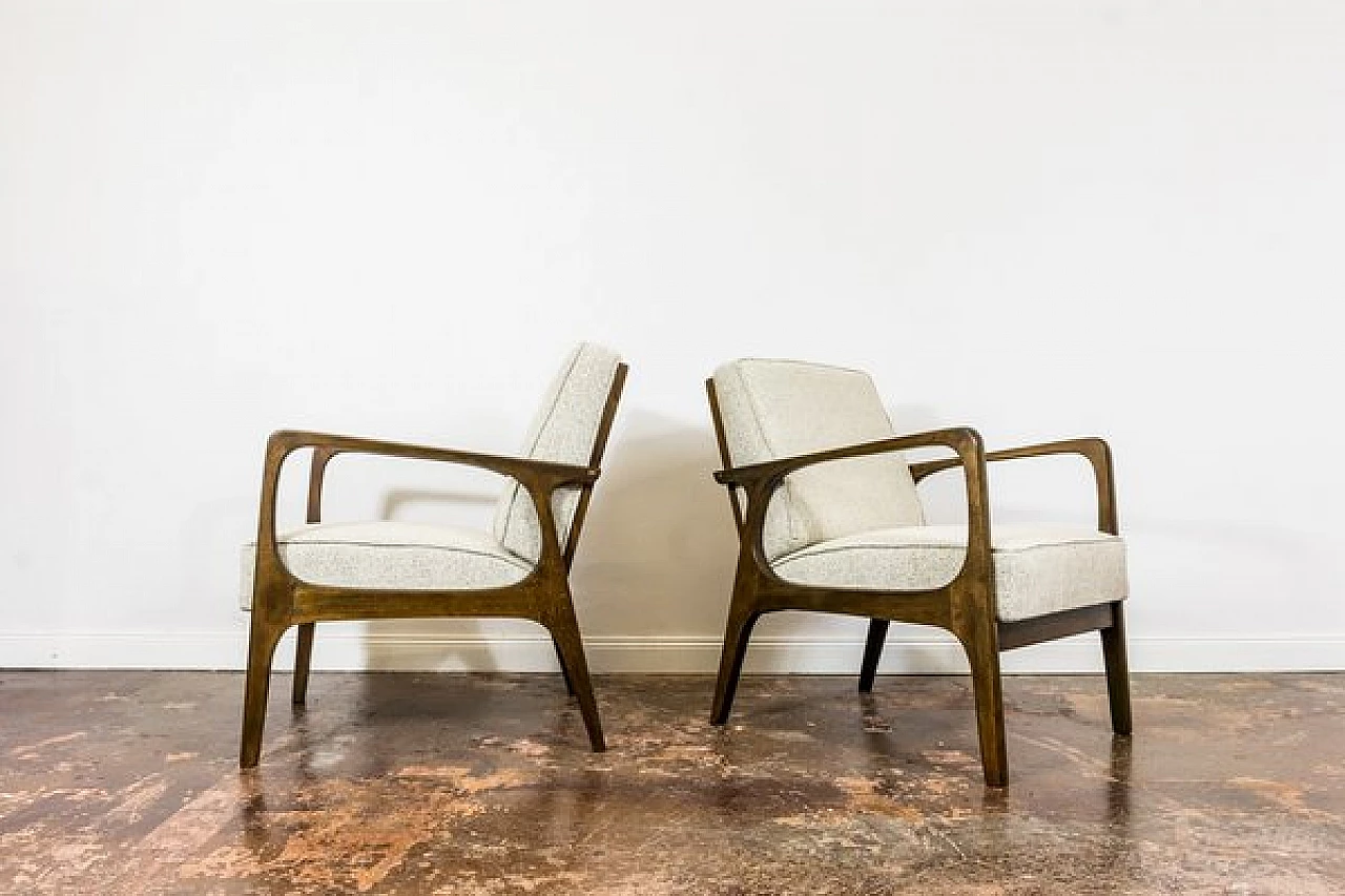 Pair of armchairs by Prudnickie Furniture Factory, 1960s 12