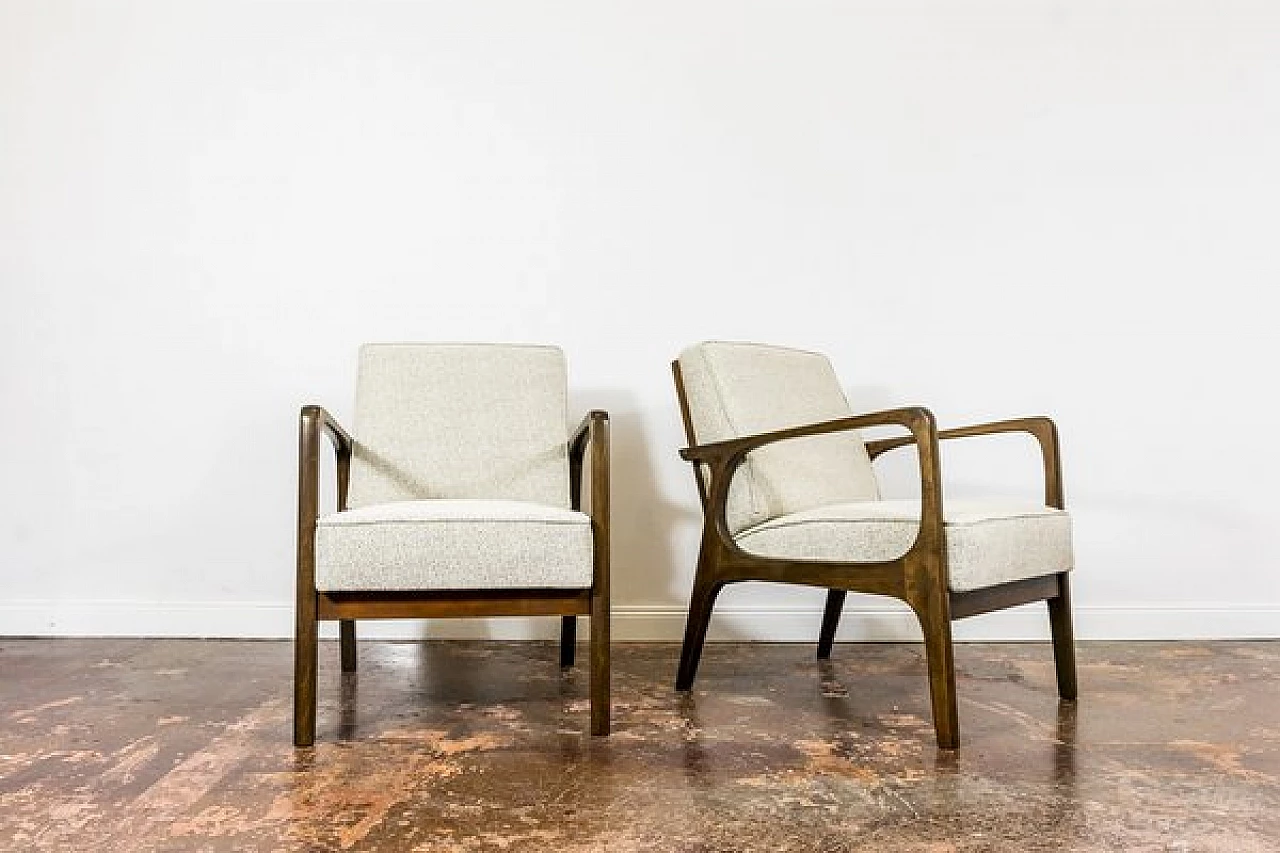 Pair of armchairs by Prudnickie Furniture Factory, 1960s 13