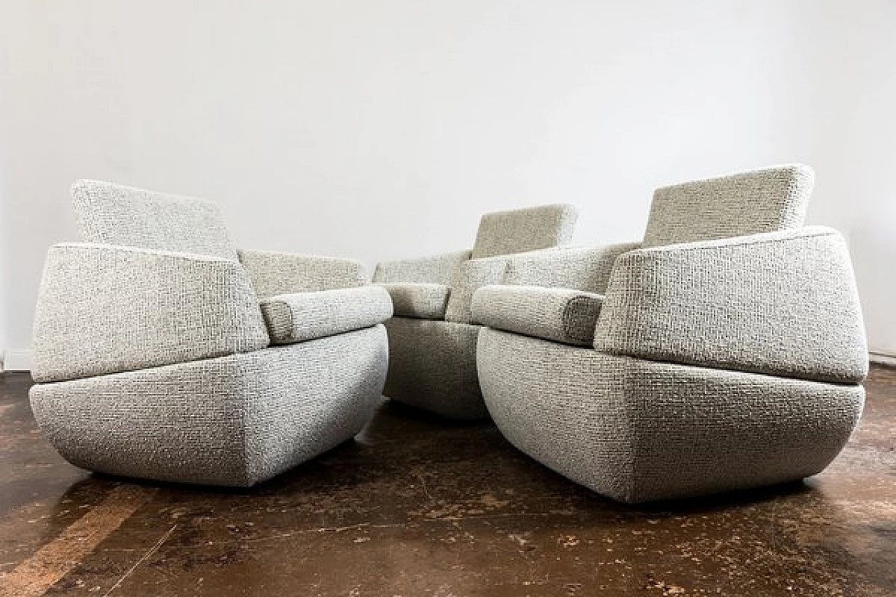 3 Space Age armchairs by Lubuskie Fabryki Mebli, 1970s 8