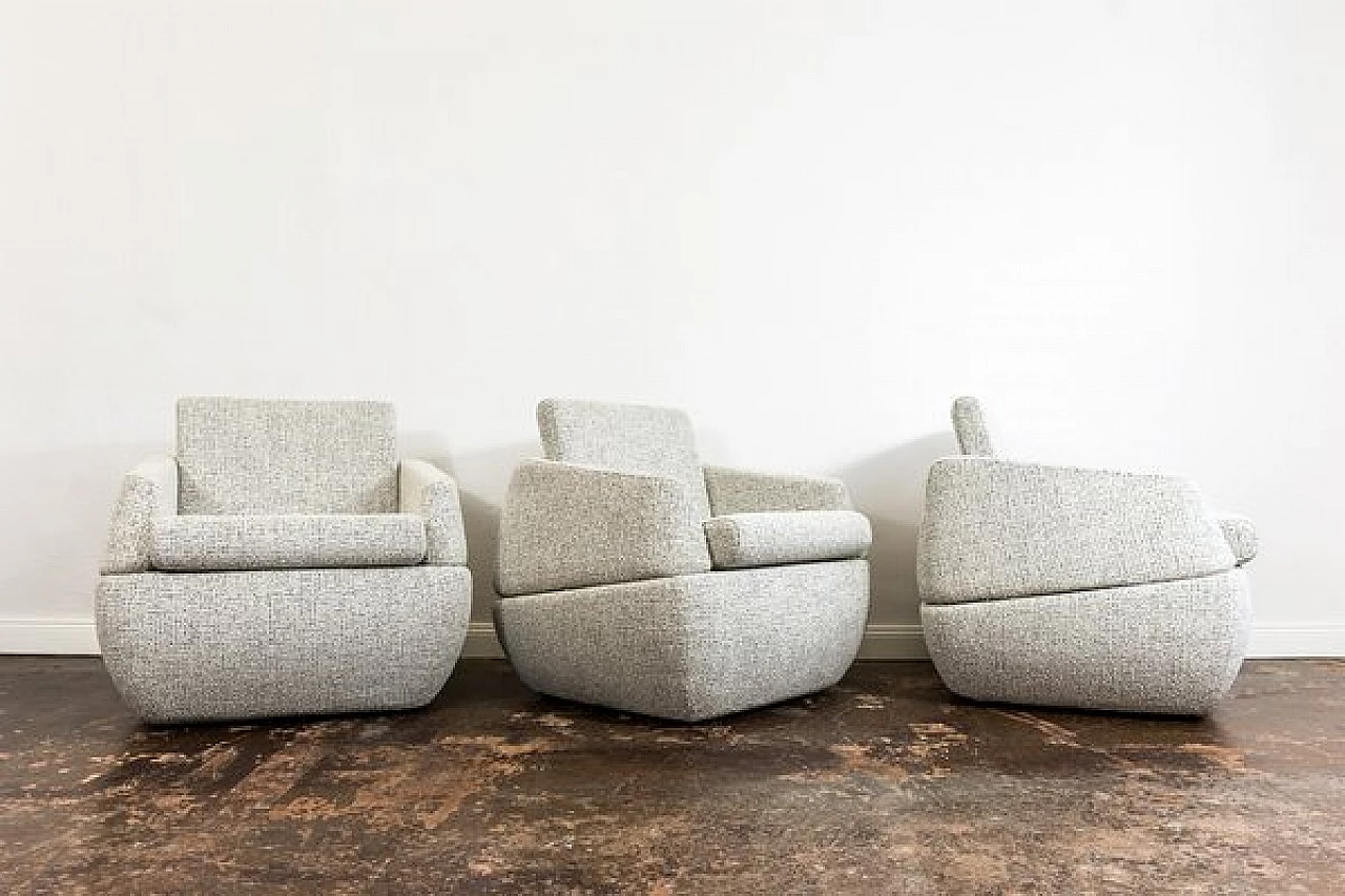 3 Space Age armchairs by Lubuskie Fabryki Mebli, 1970s 11