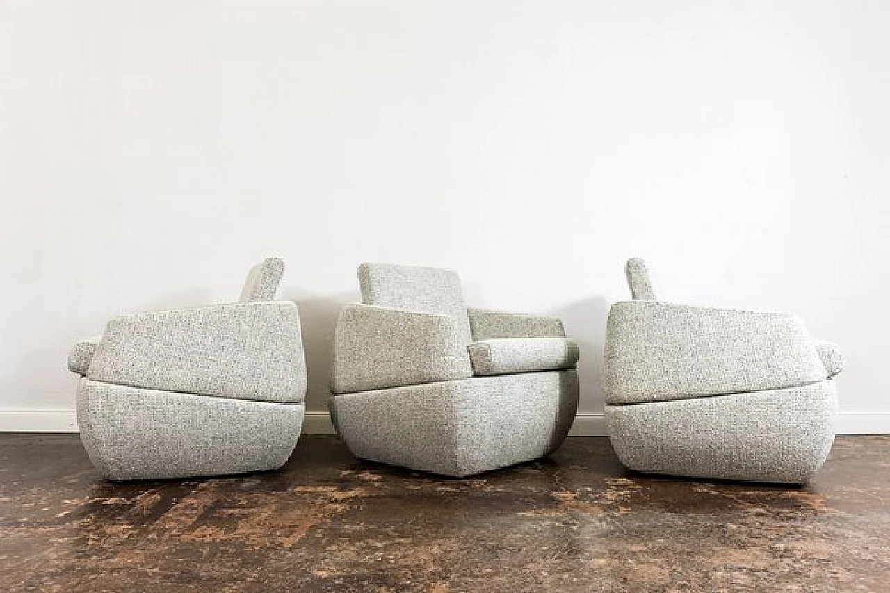 3 Space Age armchairs by Lubuskie Fabryki Mebli, 1970s 12