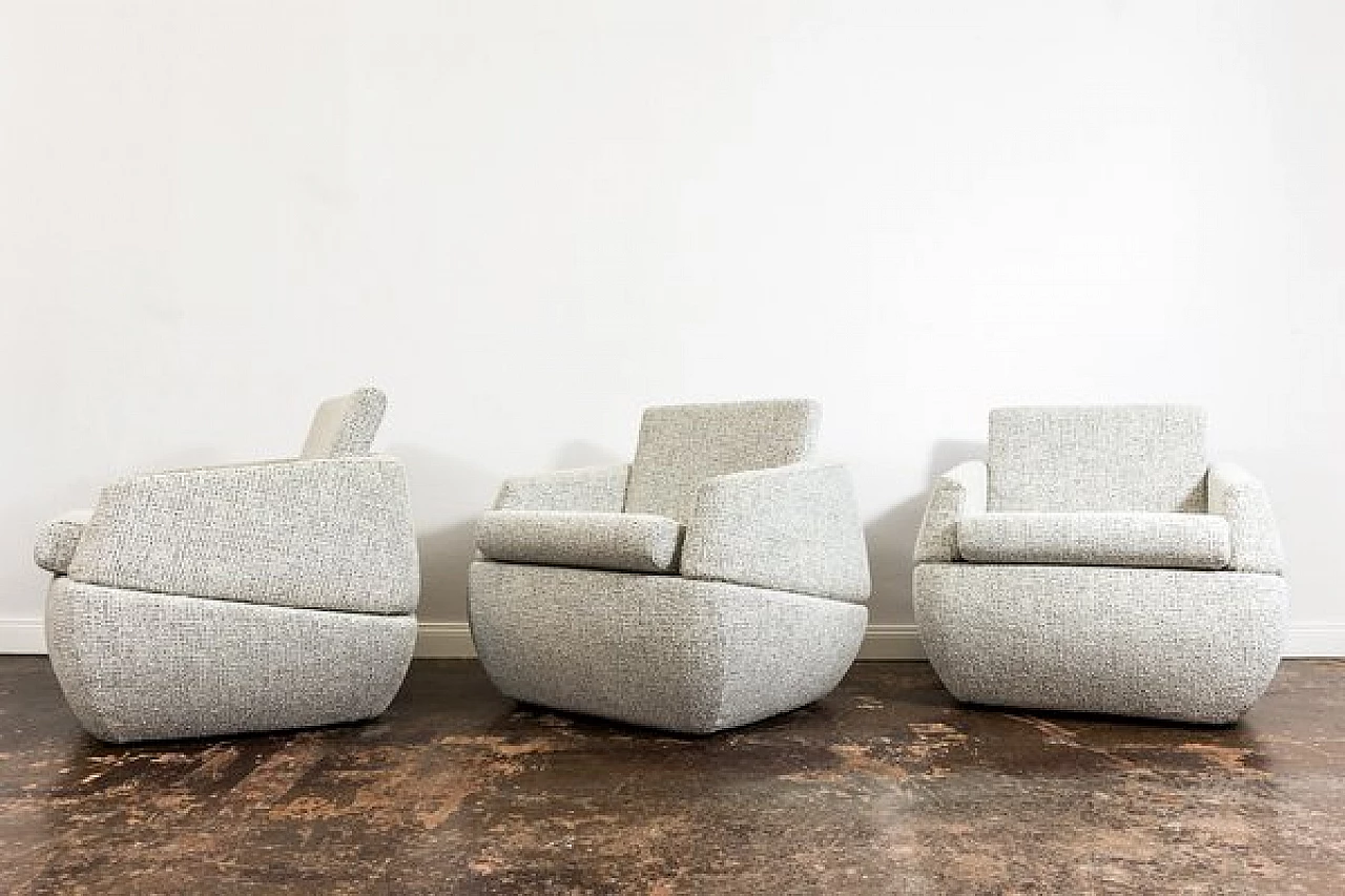 3 Space Age armchairs by Lubuskie Fabryki Mebli, 1970s 15