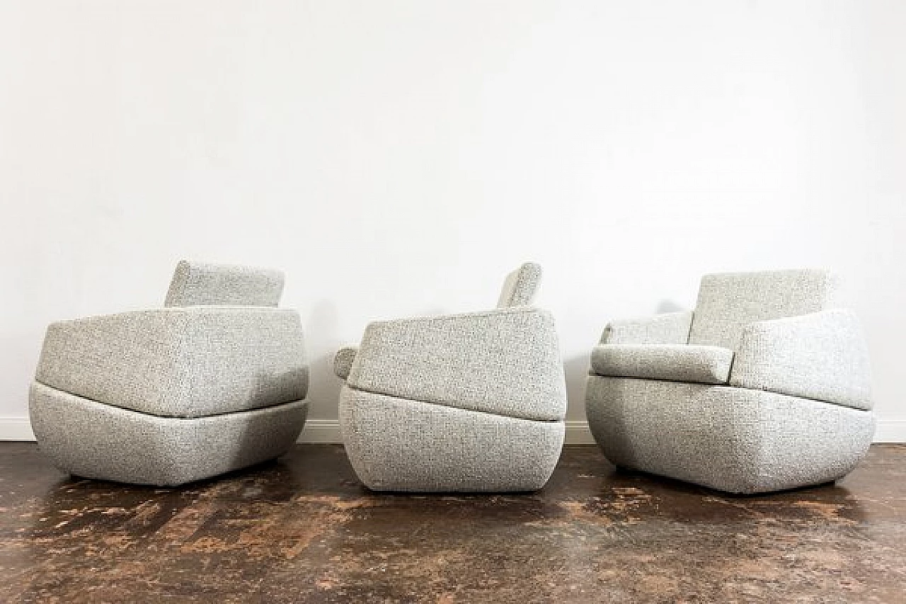 3 Space Age armchairs by Lubuskie Fabryki Mebli, 1970s 16