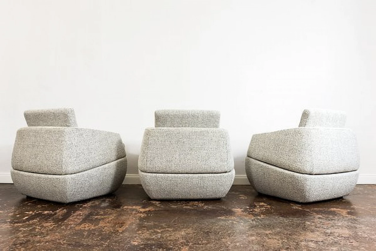 3 Space Age armchairs by Lubuskie Fabryki Mebli, 1970s 17