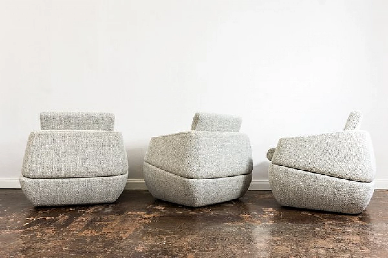 3 Space Age armchairs by Lubuskie Fabryki Mebli, 1970s 18