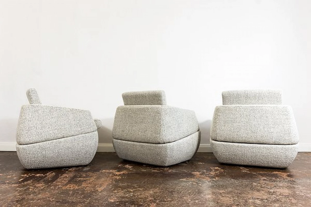 3 Space Age armchairs by Lubuskie Fabryki Mebli, 1970s 19