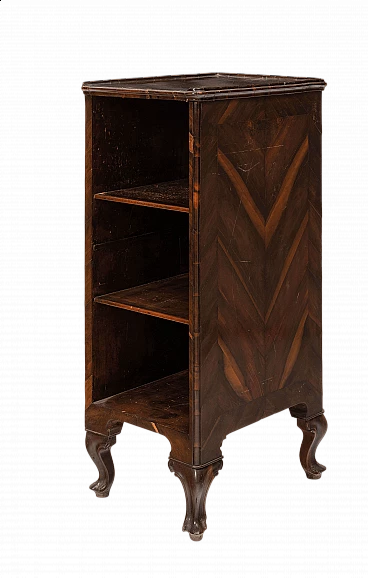 Louis XV walnut paneled document holder cabinet, first half of the 18th century