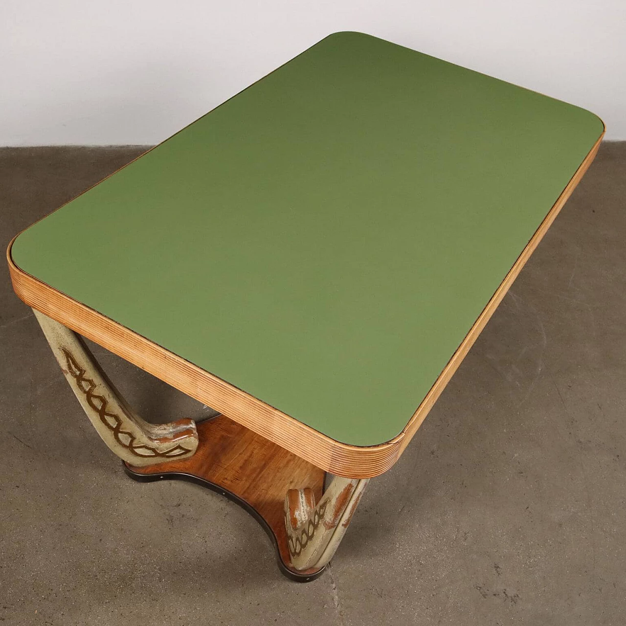 Table with carved and lacquered legs by Consorzio Esposizioni Mobili Cantù, 1950s 3