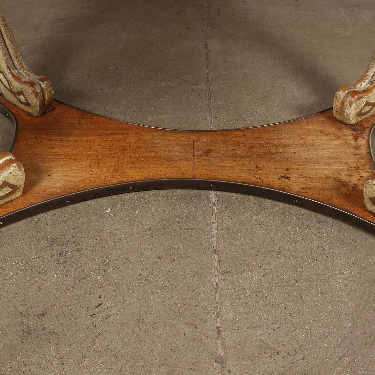 Table with carved and lacquered legs by Consorzio Esposizioni Mobili Cantù, 1950s 5