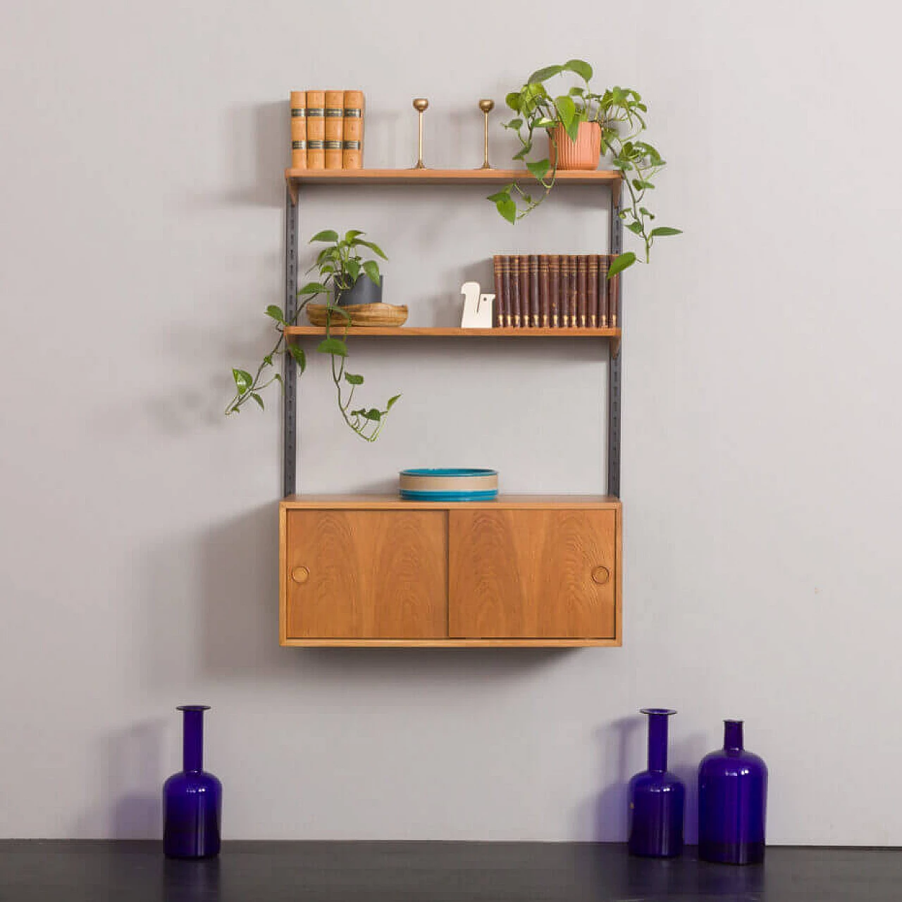 Modular oak bookcase by Kai Kristiansen for FM Mobler, 1960s 1