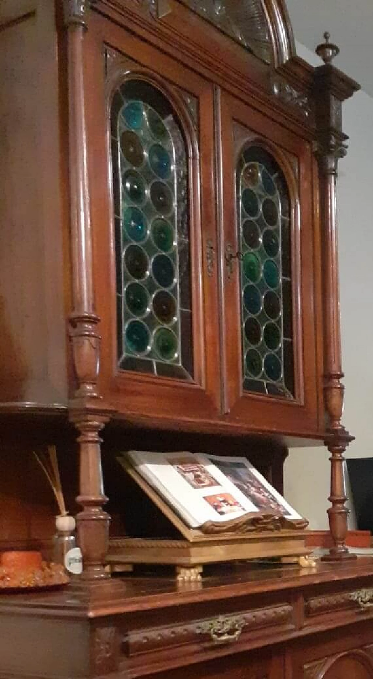 Art Nouveau sideboard in solid walnut, late 19th century 14