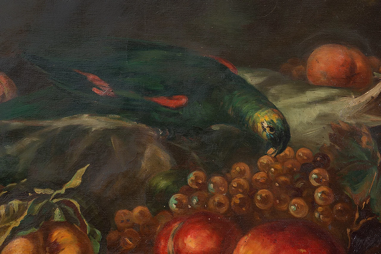 Still life with fruit, oil on canvas, late 19th century 4