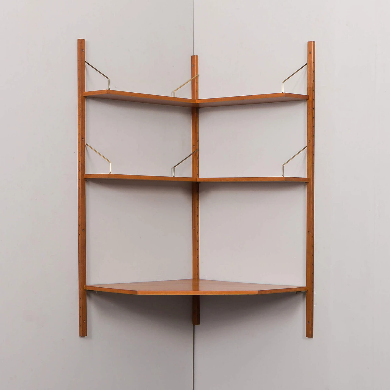 Hanging corner bookcase with desk by Poul Cadovius for Cado, 1960s 4