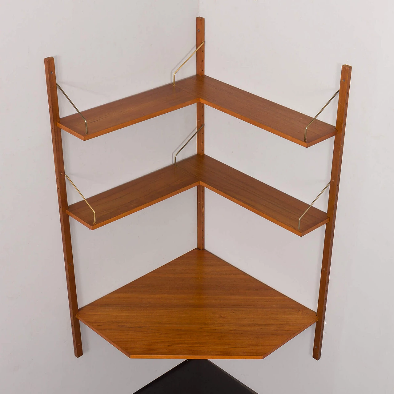 Hanging corner bookcase with desk by Poul Cadovius for Cado, 1960s 5