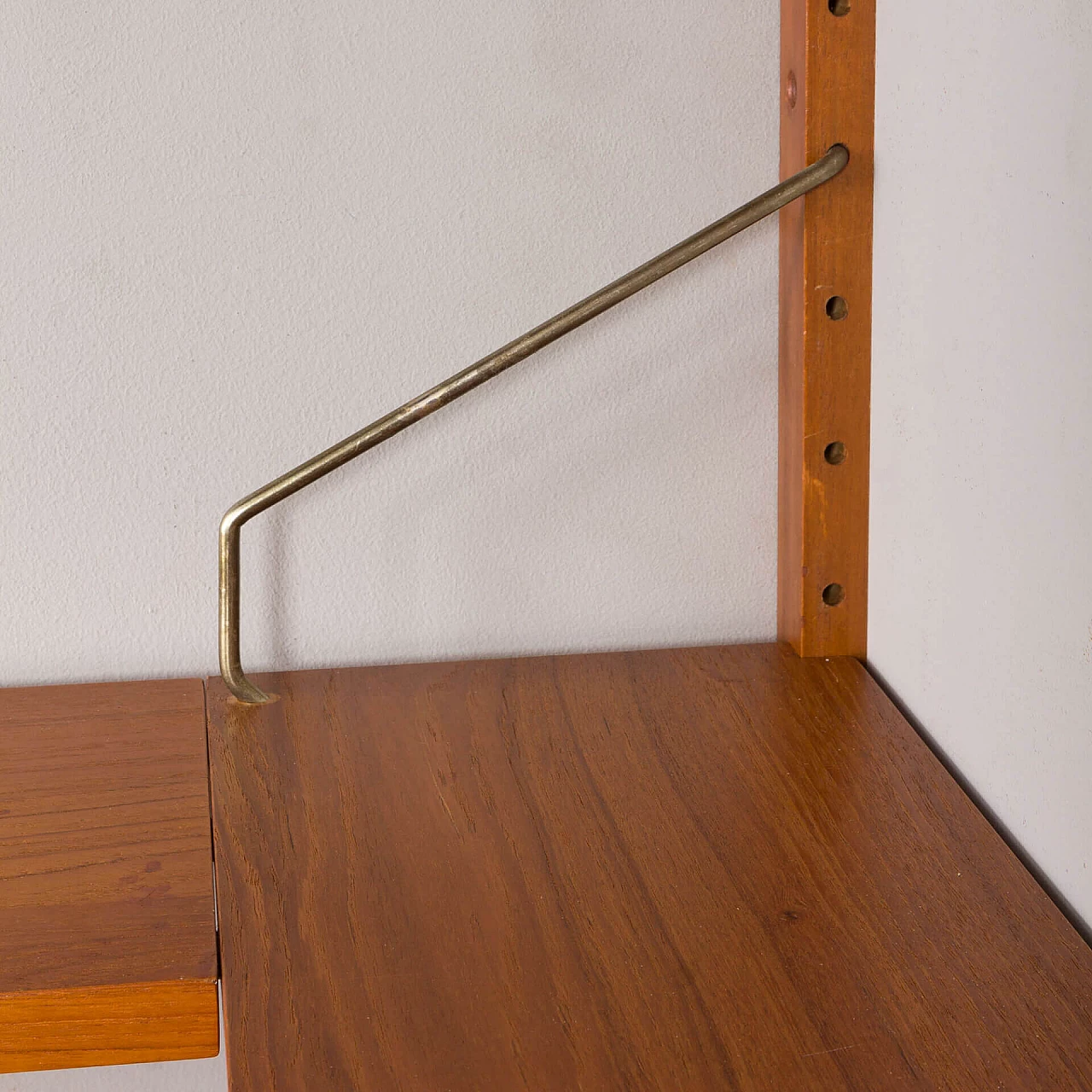 Hanging corner bookcase with desk by Poul Cadovius for Cado, 1960s 8