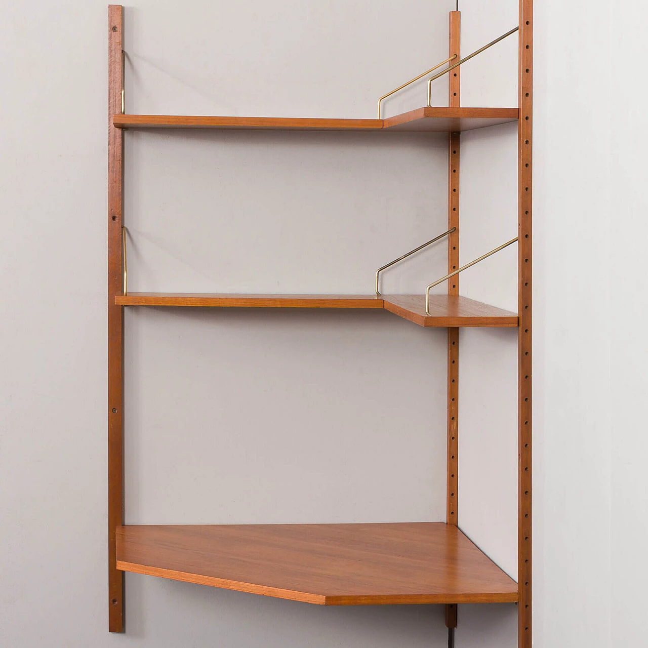 Hanging corner bookcase with desk by Poul Cadovius for Cado, 1960s 11