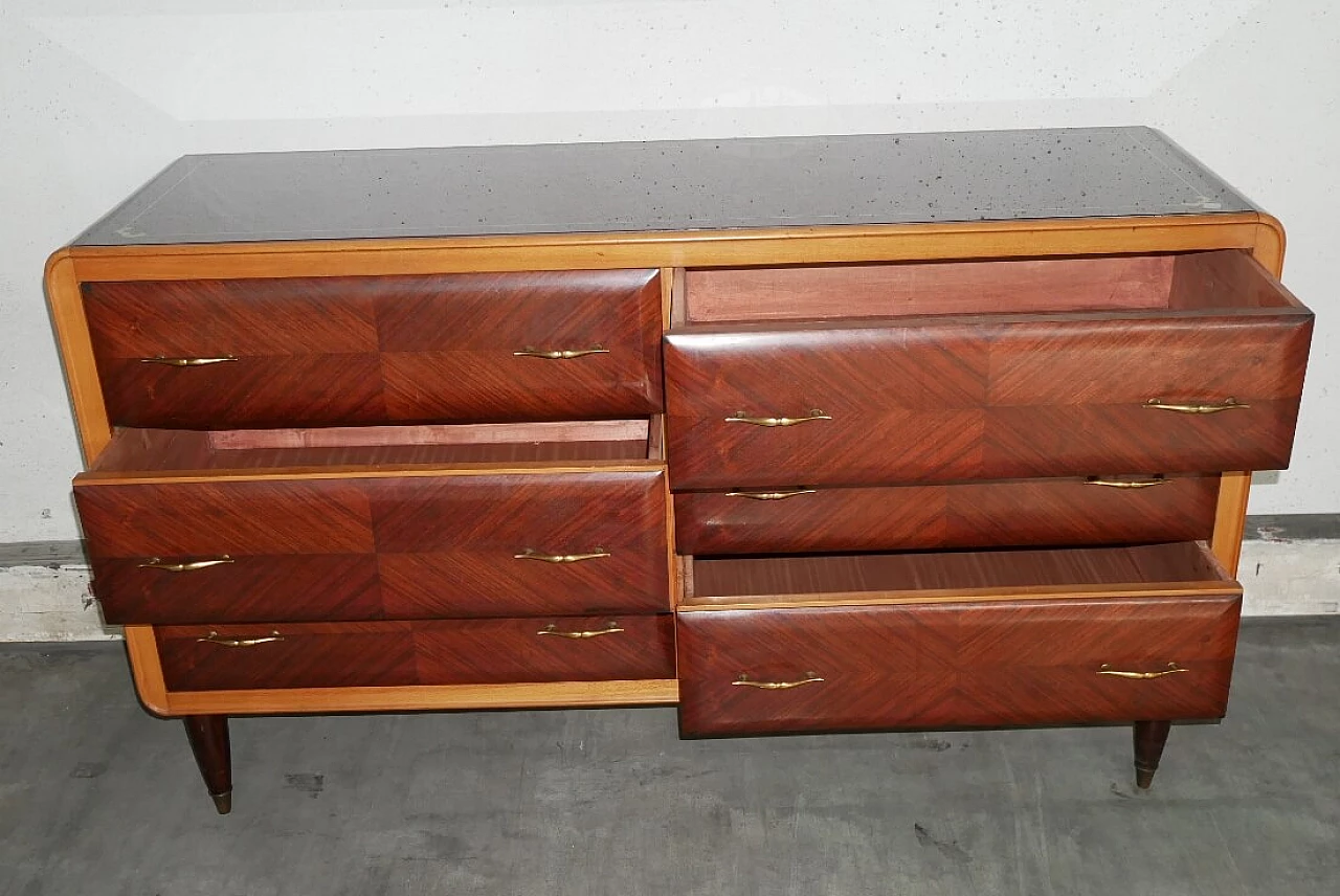 Rosewood veneered dresser with mirror, 1960s 3