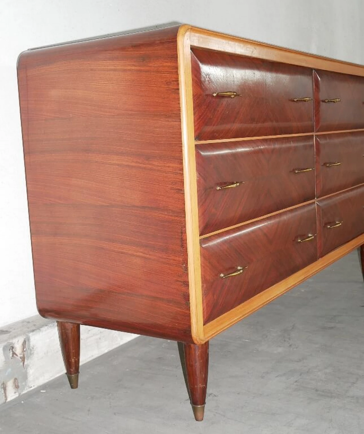 Rosewood veneered dresser with mirror, 1960s 8